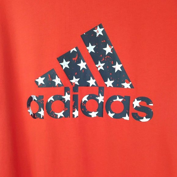 Adidas Americana t-shirt Logo Top size L Large red - Picture 2 of 3